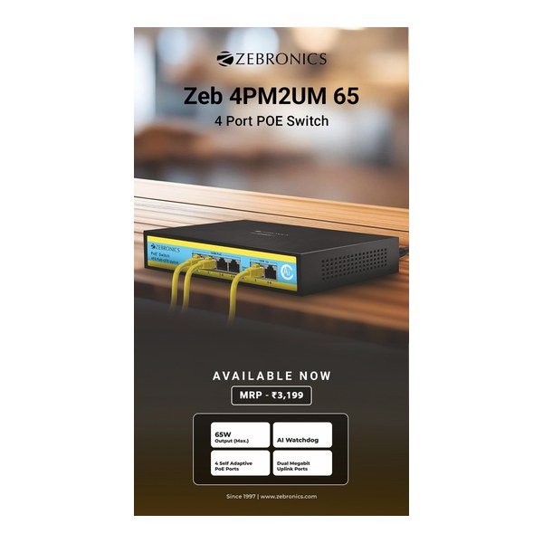 ZEBRONICS 4+2 10/100 Mbps