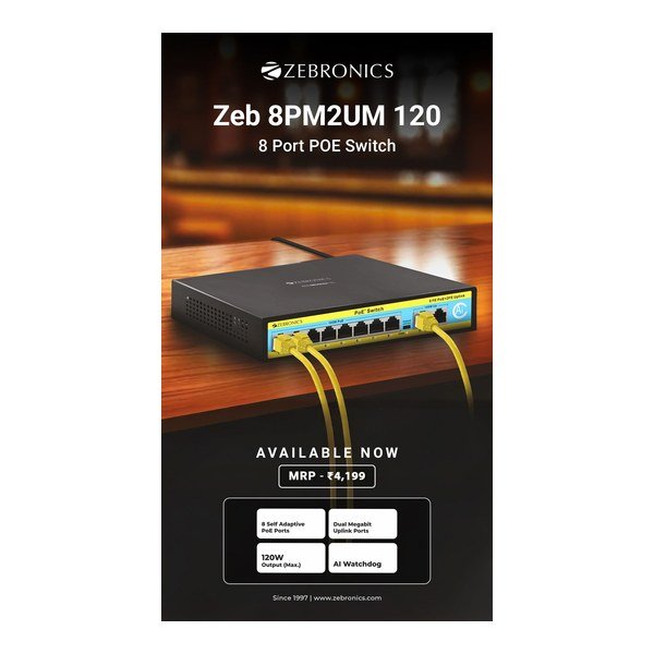 ZEBRONICS 8+2 10/100 Mbps